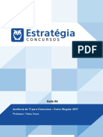 Aula 04 - Processo de Auditoria de TI. Organização Da Função de Auditoria de TI. Análise de Riscos. Controles Internos. Objetivos de Controle Internos Gerais e Aplicados À TI. Procedimentos D