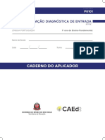 Avaliação diagnóstica de entrada para o 1o ano do Ensino Fundamental em Língua Portuguesa