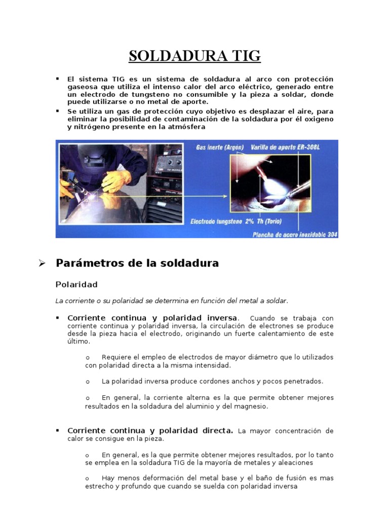 Soldadura Tig | PDF | Soldadura Construcción