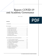 Special Report: COVID-19 and Academic Governance: © 2021 American Association of University Professors