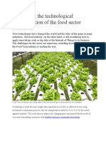 Food Tech, The Technological Transformation of The Food Sector