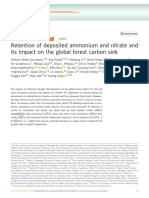 Retention of Deposited Ammonium and Nitrate and Its Impact On The Global Forest Carbon Sink