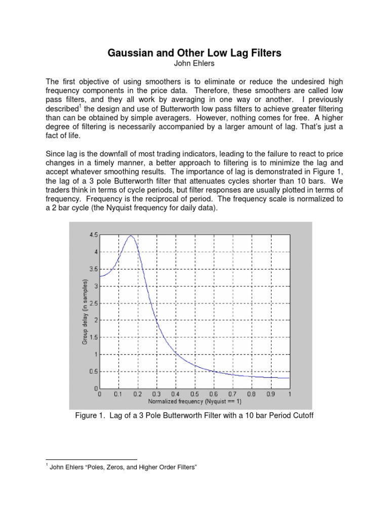 Gaussian Filters Pdf Filter Signal Processing Moving Average