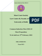 Moot Court Society Law Centre-II, Faculty of Law University of Delhi