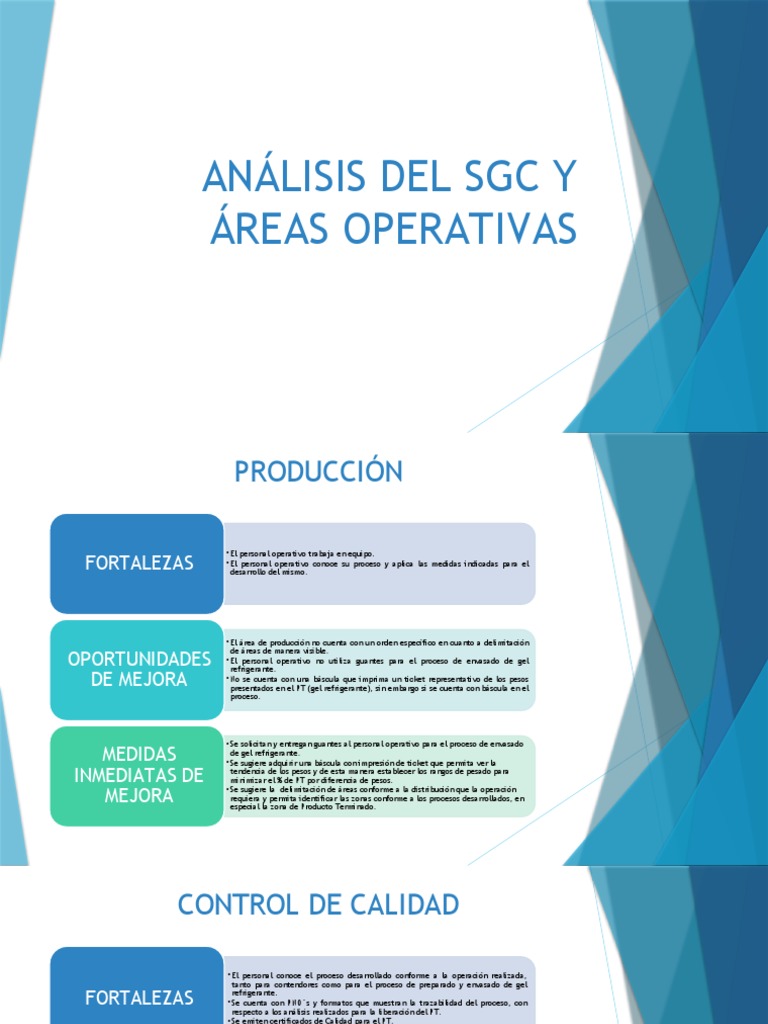 ANÁLISIS DEL SGC Edit | PDF | Sistema de manejo de calidad | Balanza