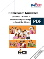 Homeroom Guidance: Quarter 3 - Module 7: Responsibility and Respect To Break The Silence