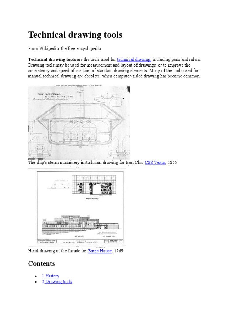Essential Tools for Technical Drawing | PDF | Tools