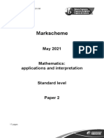 Mathematics Applications and Interpretation Paper 2 TZ2 SL Markscheme