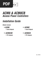 Acm8 & Acm8Cb: Access Power Controllers Installation Guide