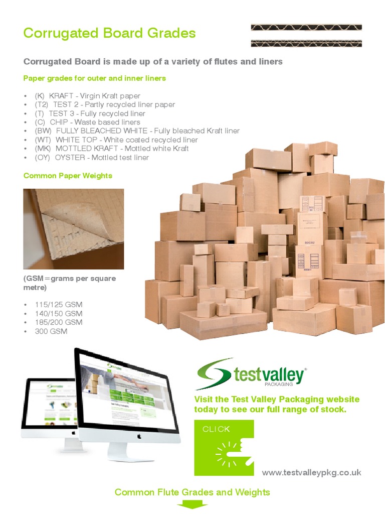 Corrugated Board Grades Guide PDF Paper Printing Materials