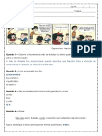 Interpretacao de Texto Tira Mafalda 8º Ano Respostas 1