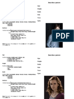 Describing Peoples Appearance Worksheet Templates Layouts - 141245