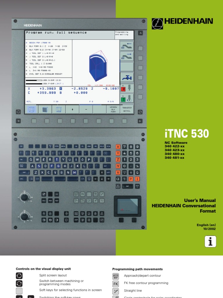iTNC 530 User Manual Overview | PDF | Computer Keyboard