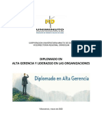 Cronograma Diplomado Alta Gerencia y Liderazgo