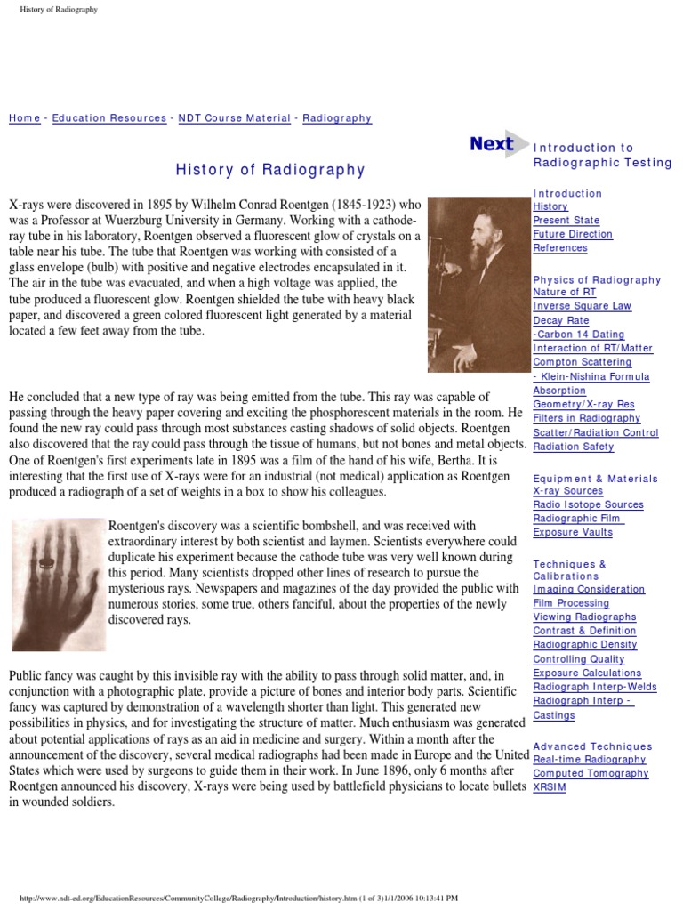 Radiography History Download grátis PDF Neutron Radioactive Decay