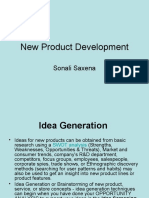 New Product Development: Sonali Saxena