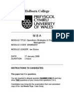 Mba Oscm Exam Jan 08