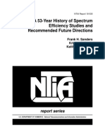 A 53-Year History of Spectrum Efficiency Studies and Recommended Future Directions