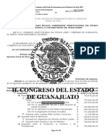 Ley de Ingresos de Guanajuato para El Ejercicio Fiscal Del A o 2022
