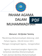 MUHAMMADIYAH DAN PEMAHAMAN AGAMA