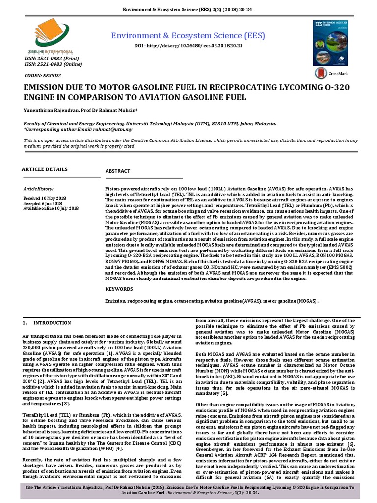 Quantifying and Comparing Emissions of Unleaded Motor Gasoline and