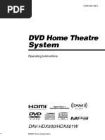 DVD Home Theatre System: DAV-HDX500/HDX501W