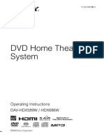 DVD Home Theatre System: Operating Instructions DAV-HDX589W / HDX686W