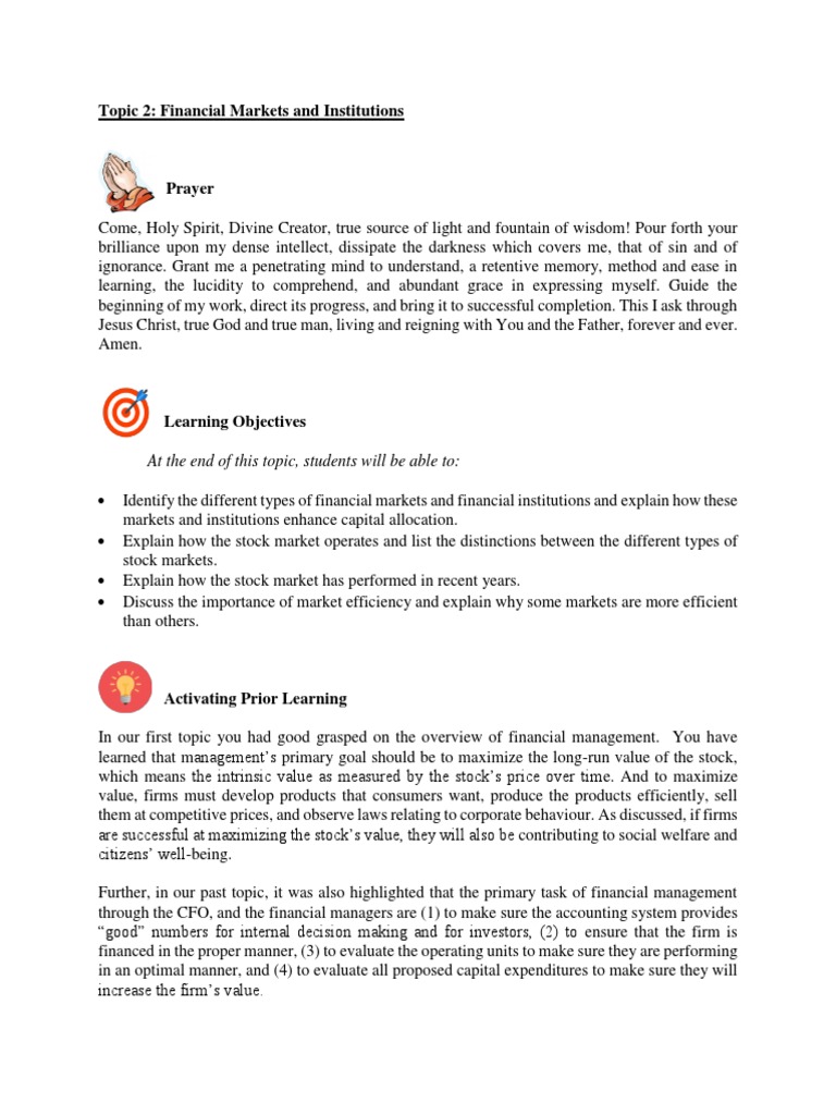Module in Financial Management - 02 | PDF | Financial Markets ...