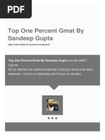 Top One Percent GMAT by Sandeep Gupta