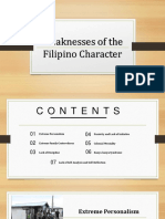 Weaknesses of The Filipino Character
