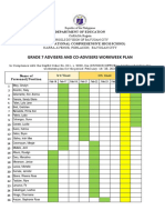 Grade 7 Advisers and Co-Advisers Workweek Plan: Department of Education Bayugan National Comprehensive High School