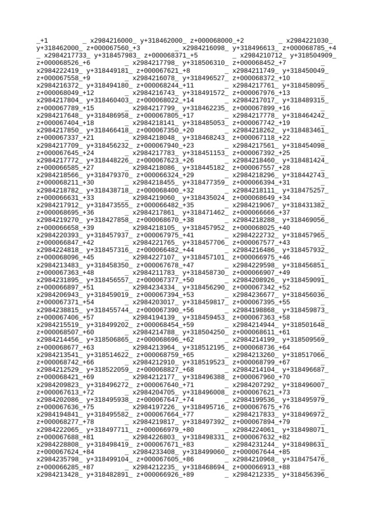 Data Points and Coordinates List | PDF