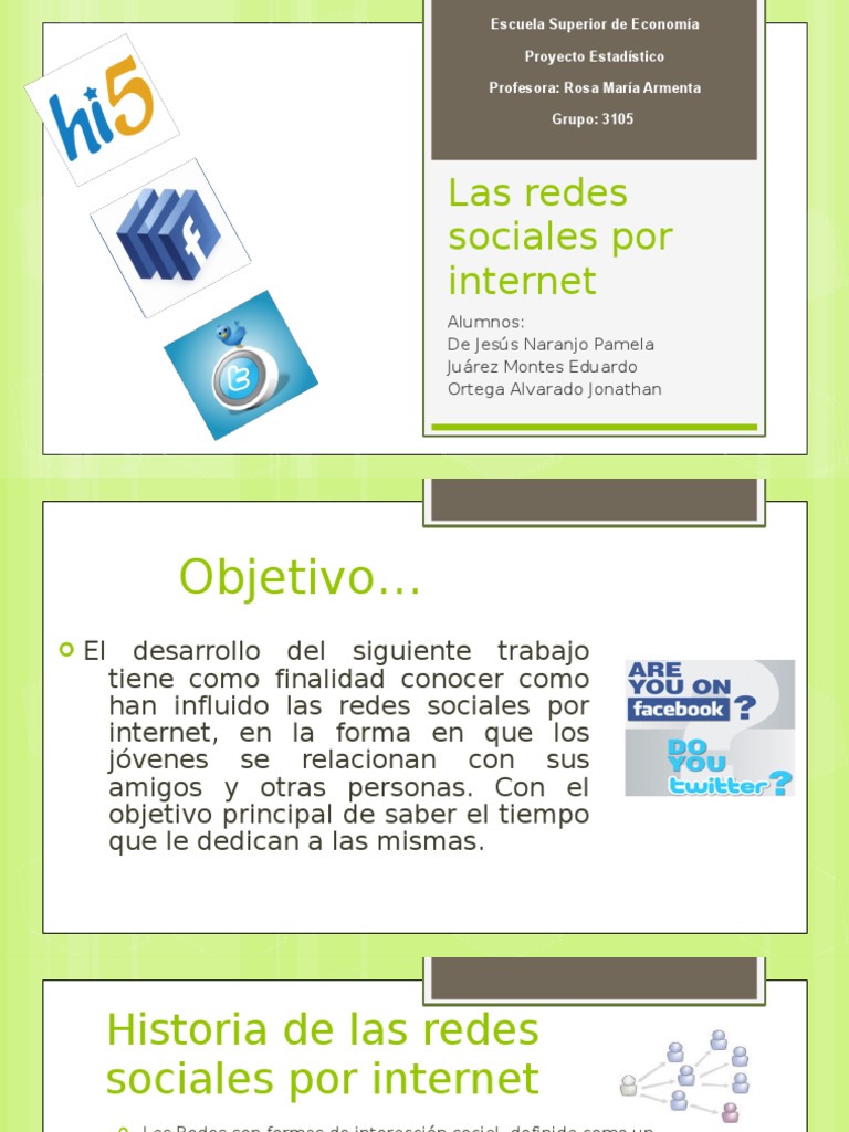 Las Redes Sociales Por Internet | PDF | Servicio de redes sociales ...