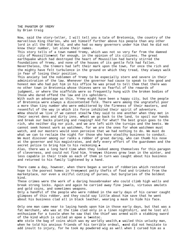 Brian Craig The Phantom of Yremy PDF Ghosts Sentence (Law)