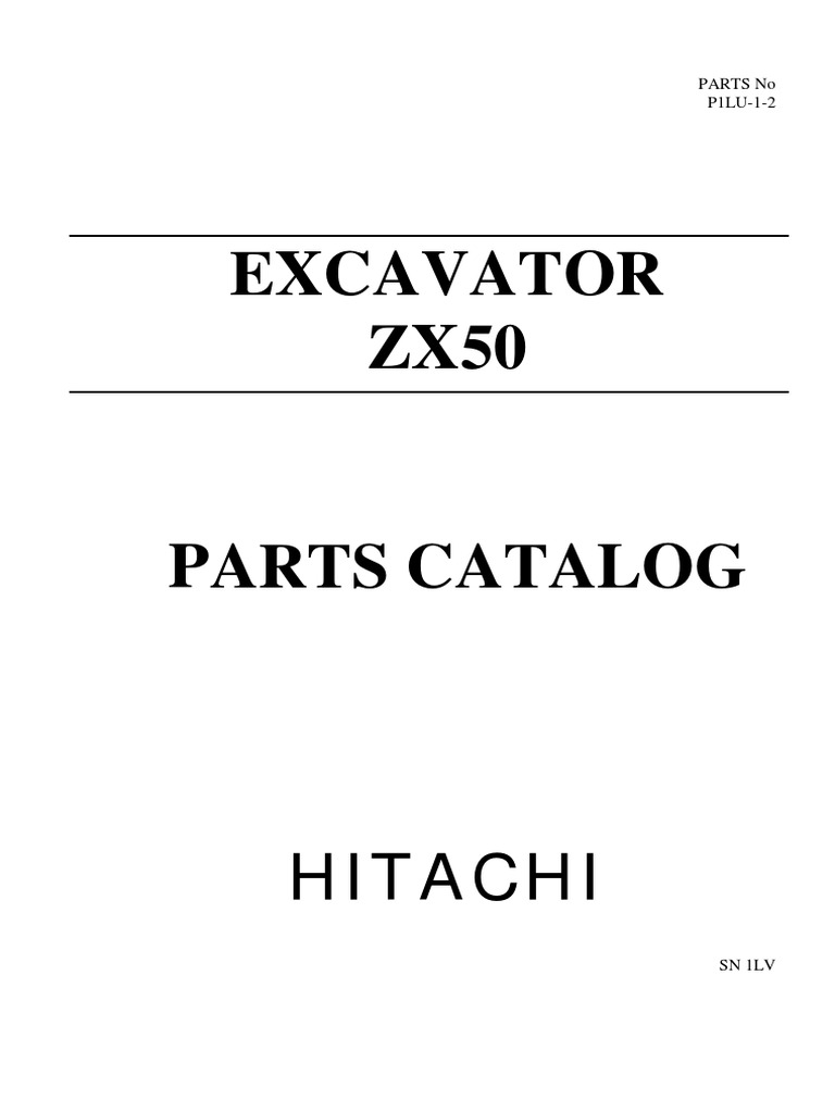 Cab ROAD TO vol.50‼︎ HITACHI Zx50 Parts Catalog 1lv Смт | PDF | Equipment | Machines