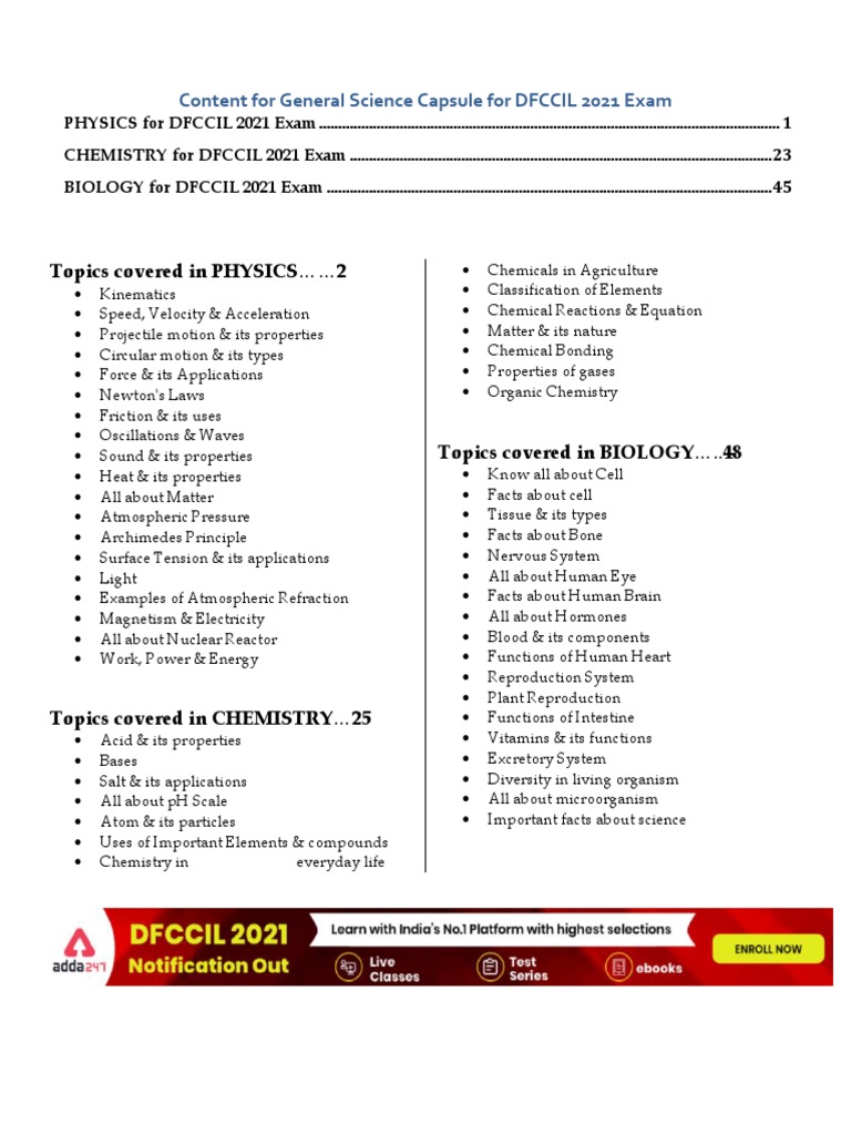 DFCCIL 2021 General Science Guide | PDF | Thermal Expansion | Acceleration