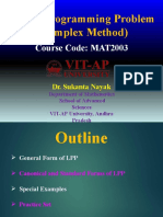 Linear Programming Problem Simplex Method MAT2003