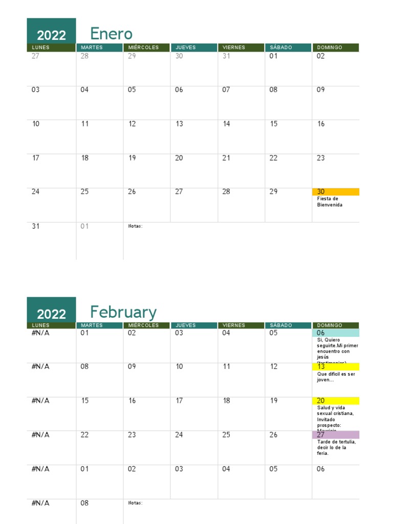 Calendario Talita Kumi  PDF