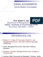 References & Basic Concepts: Managerial Economics