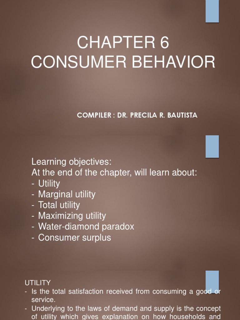 Understanding Consumer Utility Concepts | PDF | Utility | Marginal Utility