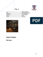 Input & Output Devices - 561220 - M Awais Raheel
