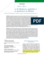 Nomenclatura de Fármacos, Patentes y Medicamentos Genéricos en México