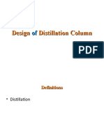 Design of Distillation Column