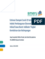 Asep Suryahadi - Estimasi Dampak Covid-19 Terhadap Indeks Pertumbuhan Ekonomi Inklusif Jawa Barat