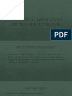 Pedagogical Implications For Teaching Literature