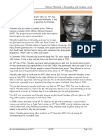 Nelson Mandela - Biography and Timeline Cards: © WWW - Teachitprimary.co - Uk 2017 28758 Page 1 of 4