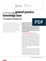 Assessing General Practice Knowledge Base: The Applied Knowledge Test