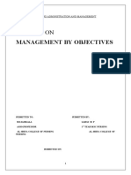 Seminar On: Management by Objectives