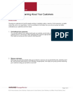 Learning About Your Customer Worksheet