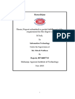 Newsmate: Thesis/Report Submitted in Partial Fulfillment of The Requirement For The Degree of B.Tech. in